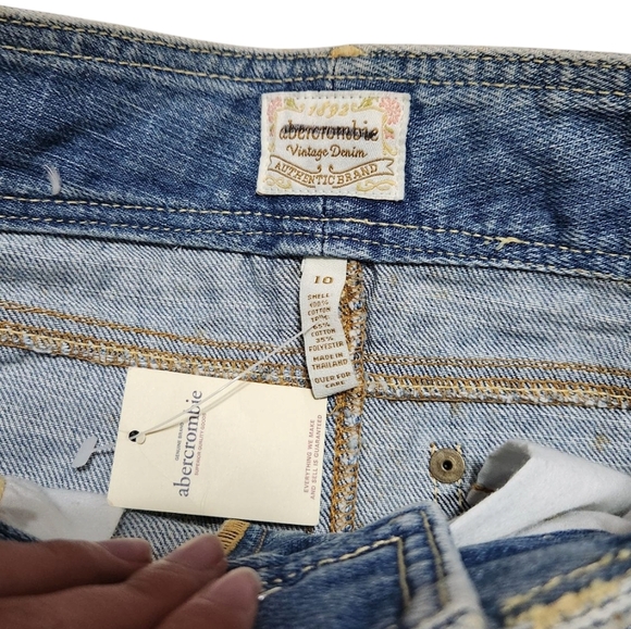 NWOT Abercrombie Vintage Denim Floral Skirt - Picture 9 of 10